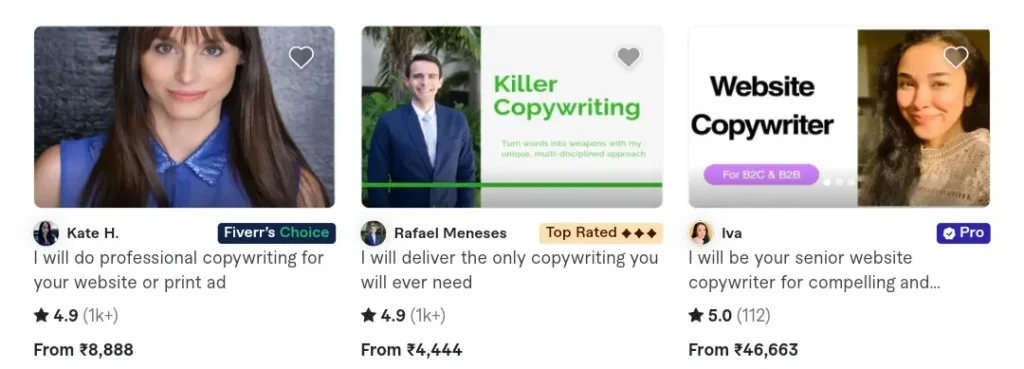 ChatGPT copywriting