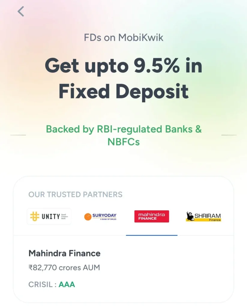 Fixed deposit