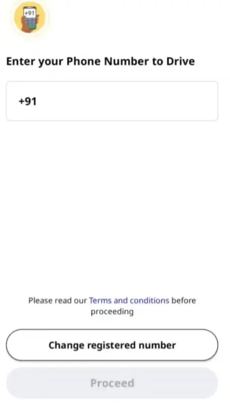 Rapido App Sign Up